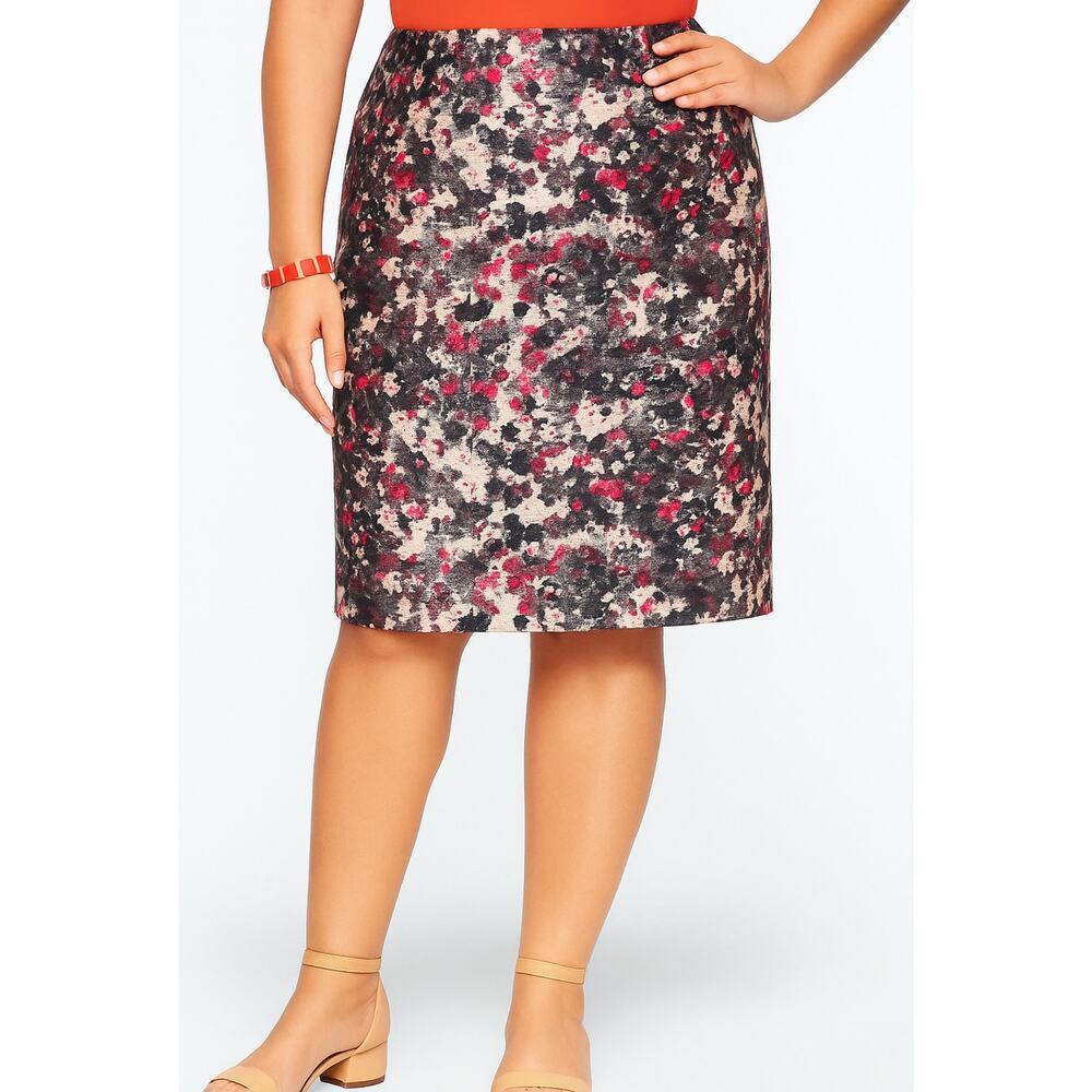 Talbots Woman Petites 18WP Floral Pencil Skirt Knee Length​